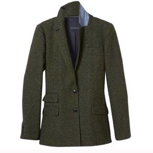 Banana Republic olive tweed hacking jacket size 4